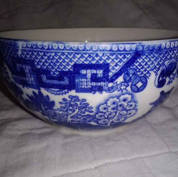 Vintage Blue And White Asian Rice Oriental Bowl Made in Japan - Picture 5 of 11